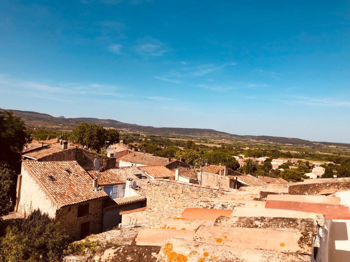 Appartement Au Dernier Etage Avec Terrasse Et Belle Vue Sur Nature Environnante Roujan Exterior foto
